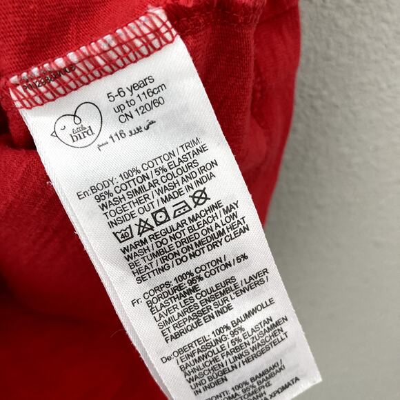 Little Bird Good Times Retro 80s Style Tee - Red - 5-6 - Picture 7 of 8